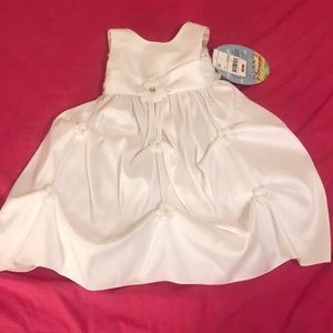 Little girls white formal dress.